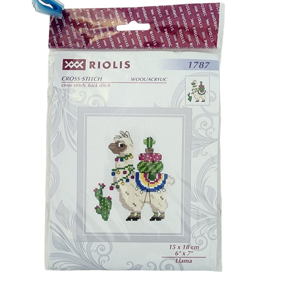 Riolis Counted Cross Stitch Kit Llama #1787 6" x 7"